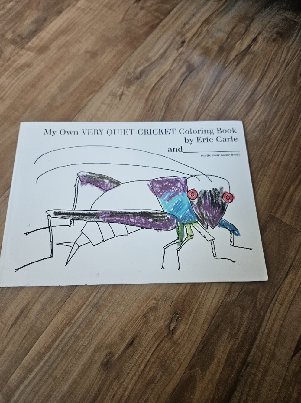 My Own Vert Quiet Cricket Coloring Book By Eric Carle